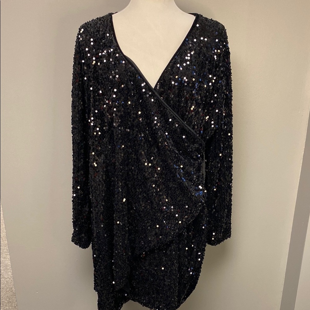 Primark Black Sequin Blouse